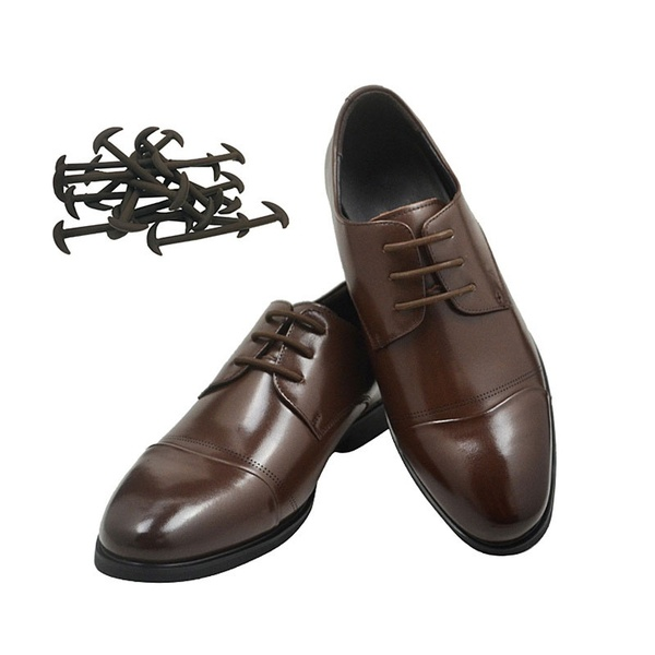 12Pcs/Set 3 Sizes Men Women Leather Shoes Lazy No Tie Shoelaces Elastic Silicone Shoe Lace Suitable