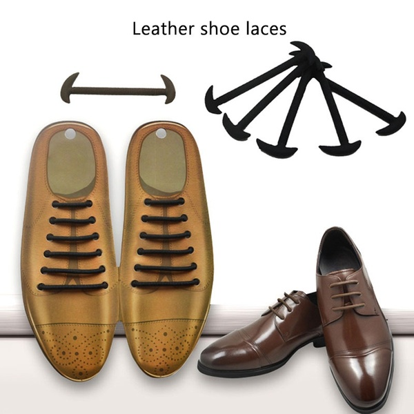 12Pcs/Set 3 Sizes Men Women Leather Shoes Lazy No Tie Shoelaces Elastic Silicone Shoe Lace Suitable