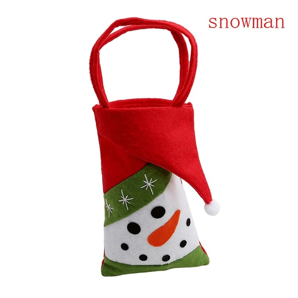 Santa Claus Snowman Elk Penguin Christmas Candy Gift Bags