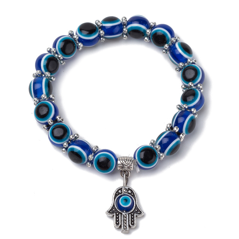 Fashion Charm Evil Eye Bead Protection Lucky Bracelet Jewelry Hamsa Hand Bracelet Gift