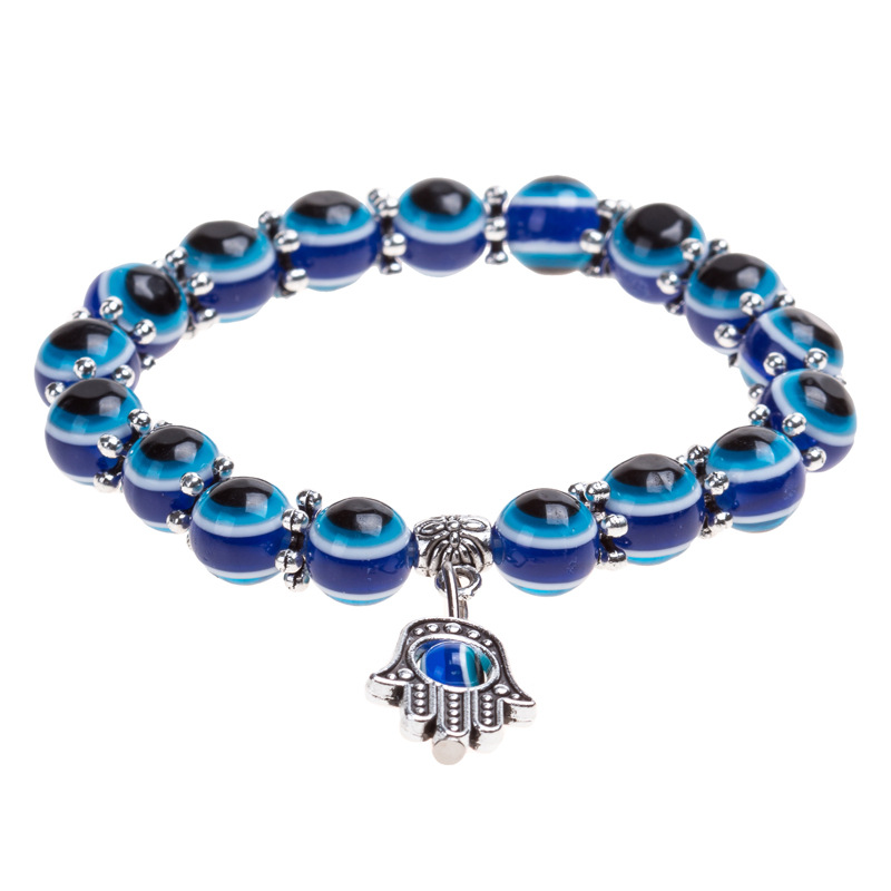 Fashion Charm Evil Eye Bead Protection Lucky Bracelet Jewelry Hamsa Hand Bracelet Gift