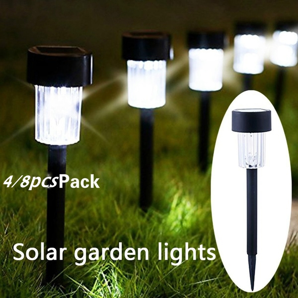 4/8PCS Led Solar Light For Garden Decoration Outdoor Waterproof LED Stainless Material Yard Lamp