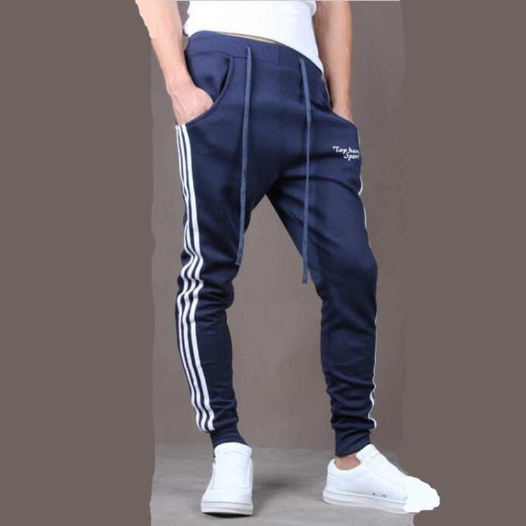 Striped Mid Waist Cotton Loose Mens Pants Sport pants mens Trousers pants Caual men pants