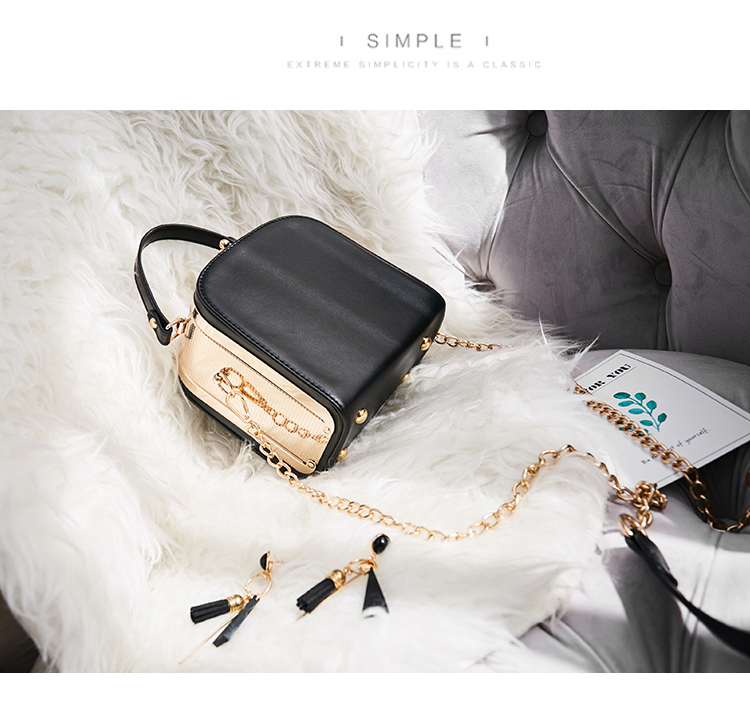 Fashion Mini Square-Shaped Leather Bag Women&apos;s Bags With Flower Design Handbags