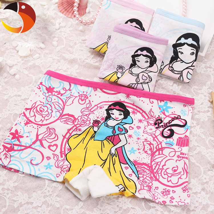 12pcs Soft Cotton Kids Underwear Cartoon Sno Princess Girls Panties Girls Boxer  Pants Underpants