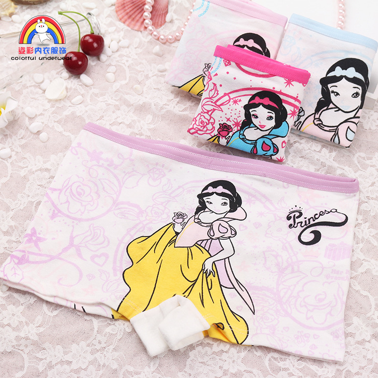 12pcs Soft Cotton Kids Underwear Cartoon Sno Princess Girls Panties Girls Boxer  Pants Underpants