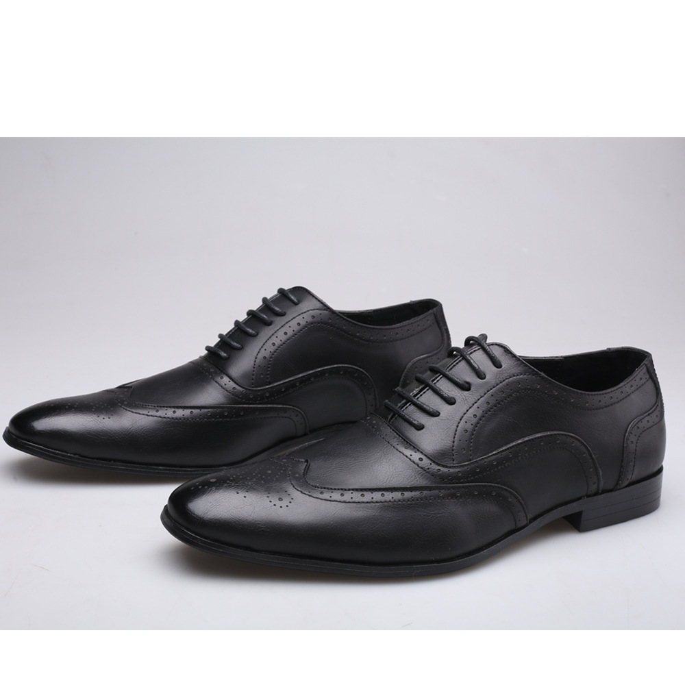 【Free Gift】Men's Shoes Leather Business Dress Shoes Casual Breathable Formal Oxford Wedding Shoes