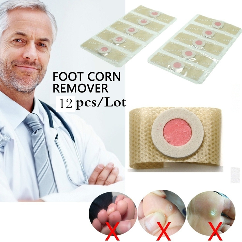 12Pcs Feet Corns Removal Patch Pain Relief Warts Remover Foot Callus Medical Plaster
