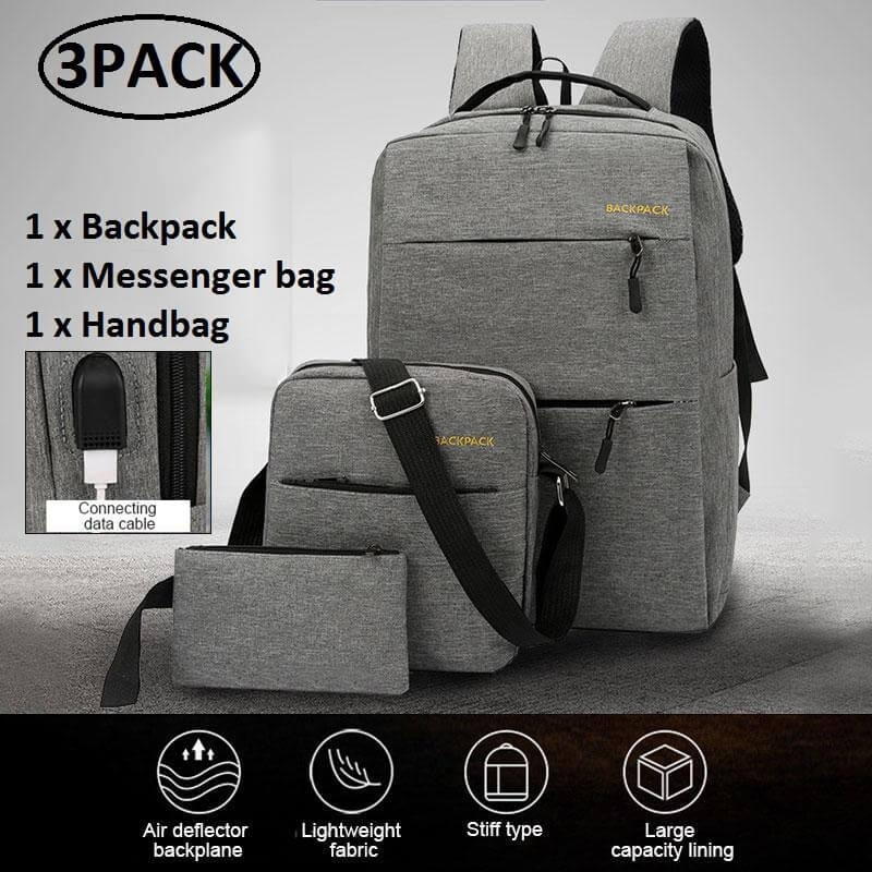 Large Capacity External USB Charging Interface Backpack, Waterproof Oxford Cloth Backpack