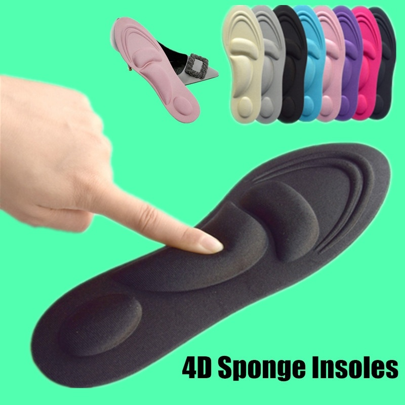 1Pair 4D Orthotic Arch Support Unisex Insoles Sport Comfort Shoe Shock Absorb Gel Heel