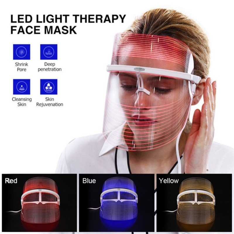 LED Instrument 3 Colors Light Skin Care Mask Rejuvenation Wrinkle Removal Masks