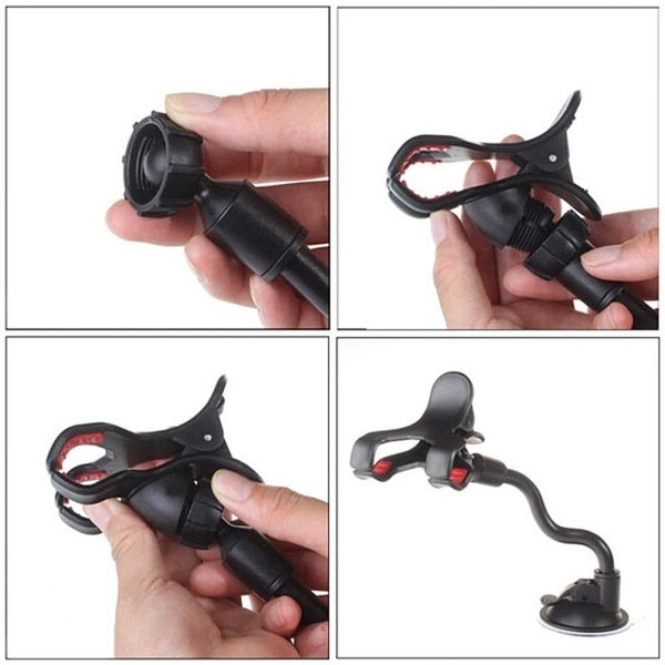 Universal Car Mobile Phone Holder Stand Rotating 360 Degree Long Arm Windshield Mount for GPS
