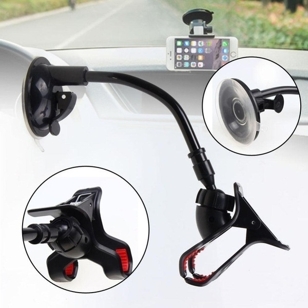 Universal Car Mobile Phone Holder Stand Rotating 360 Degree Long Arm Windshield Mount for GPS