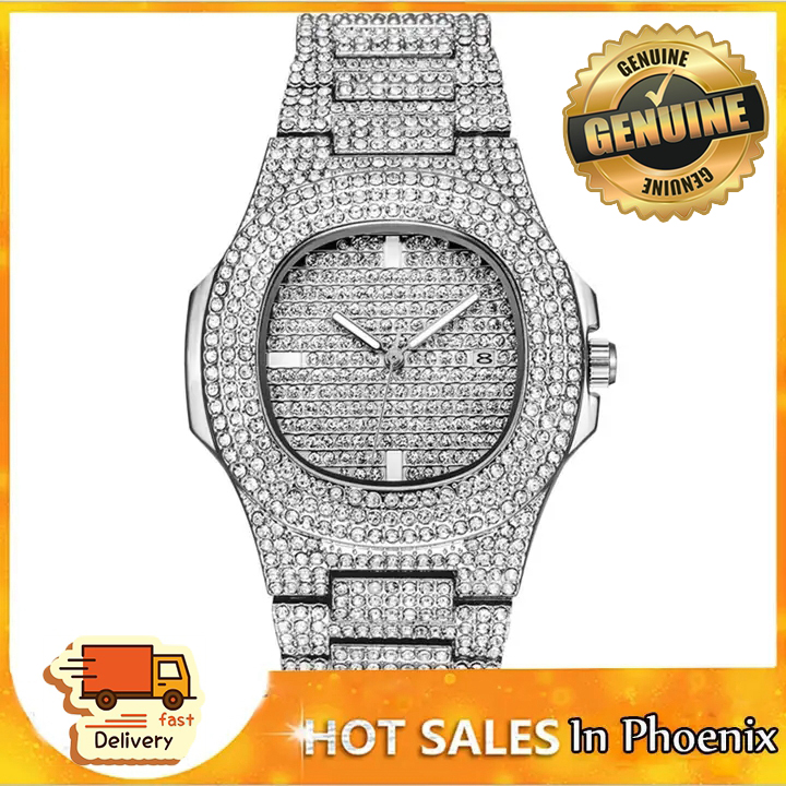 Diamond Luxury Brand Watches Women's Fashion Accessories Mens Stainless Steel Wristwatch Watches