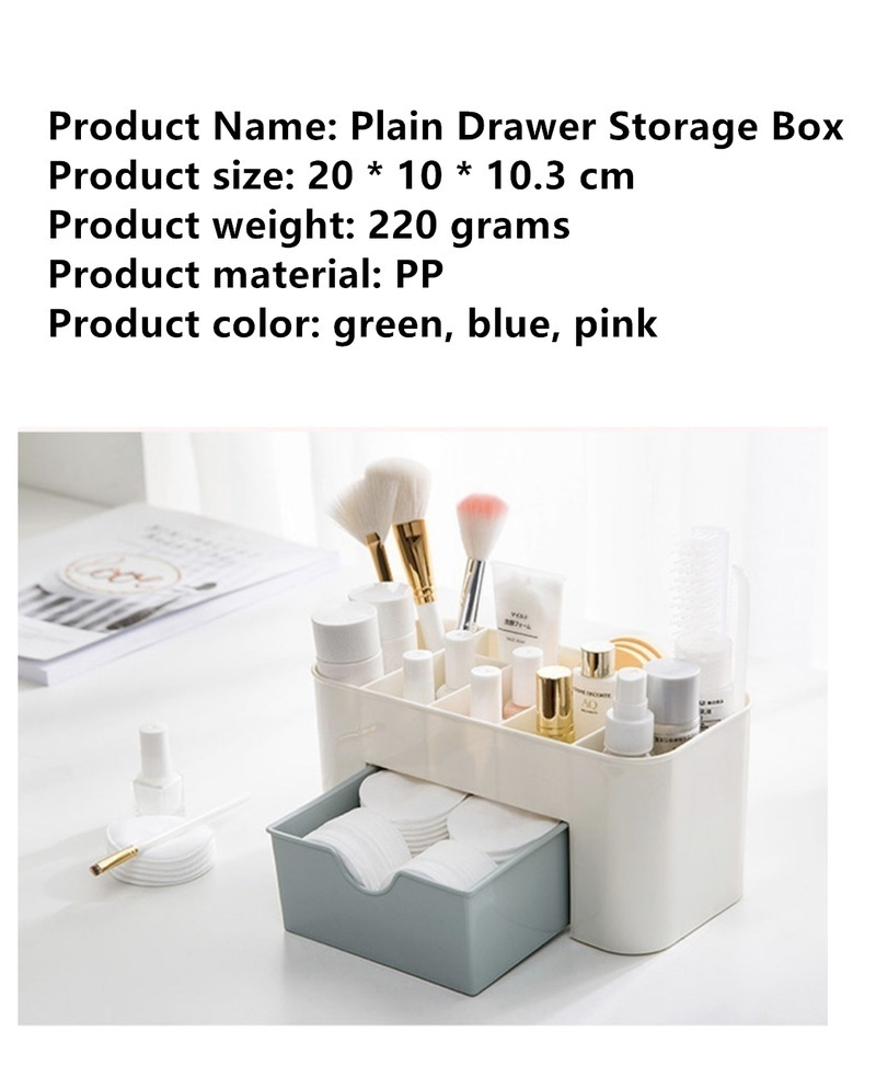 Cosmetics Box Cosmetics with Drawer Finishing desk jewelry skin care compartment dressing box