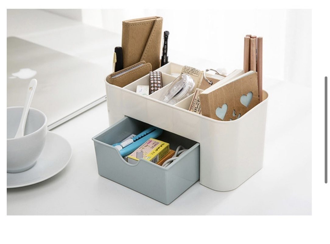 Cosmetics Box Cosmetics with Drawer Finishing desk jewelry skin care compartment dressing box