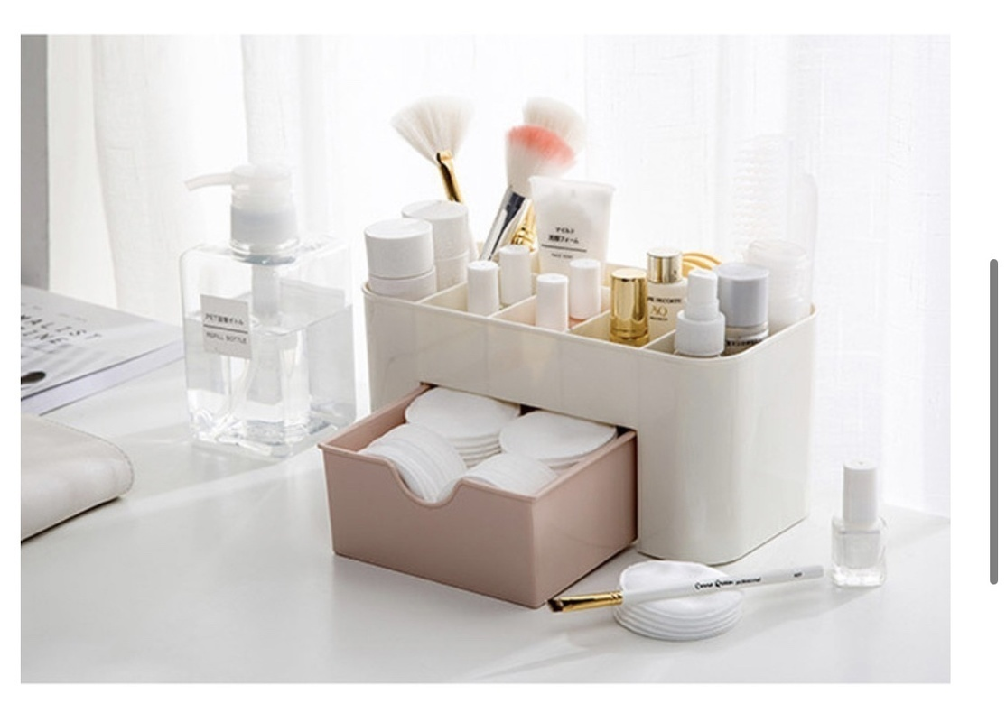 Cosmetics Box Cosmetics with Drawer Finishing desk jewelry skin care compartment dressing box
