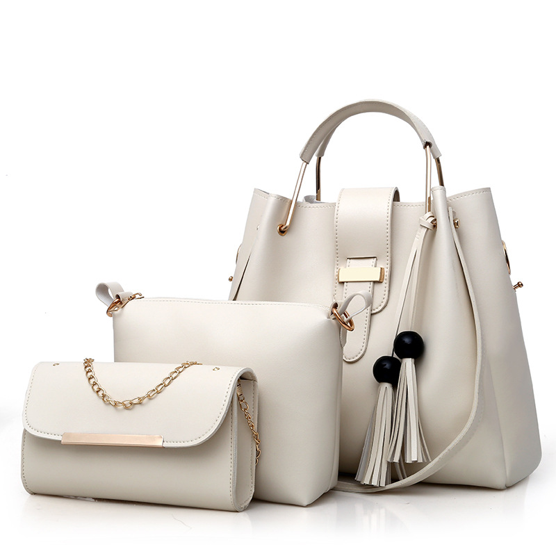3 Sets Classic Women Ladies Female Detachable Leather Shoulder Handbag