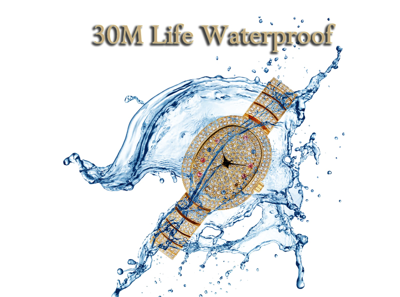 MISSFOX Woman Cute Luxury Women Gold Watches Steel Mesh Rhinestone Sweet Style Quartz Watch