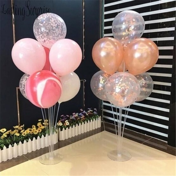 Balloon Stand Clear Plastic Balloon Stick Birthday Party Decoration Kids Wedding Balloons Decoration