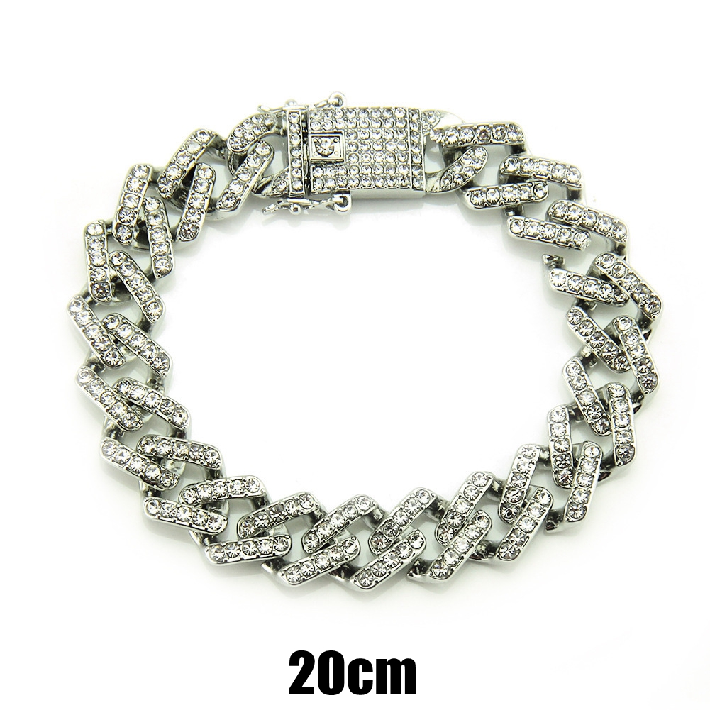 14mm Miami Prong Set Cuban Chains For Men Hip Hop Iced Out Paved Bling CZ Rapper Necklace Jewelry
