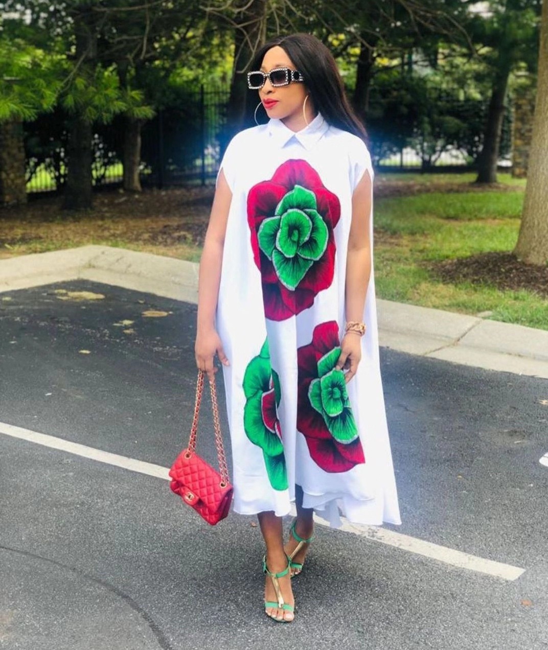 New Arrival Summer Sexy Fashion Style African Women Plus Size Printing Dress