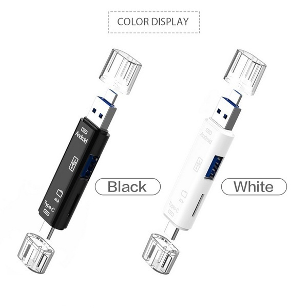 1 PC C Type 5-in-1 Card Reader C TYPE To TF USB 2.0 Multifunction OTG Type-c  Hub Extension