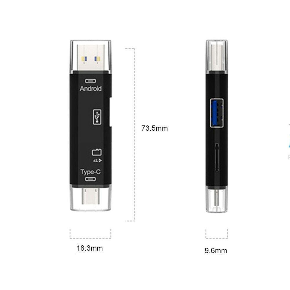 1 PC C Type 5-in-1 Card Reader C TYPE To TF USB 2.0 Multifunction OTG Type-c  Hub Extension