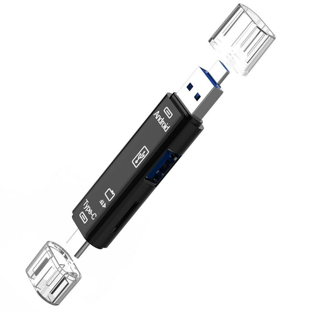 1 PC C Type 5-in-1 Card Reader C TYPE To TF USB 2.0 Multifunction OTG Type-c  Hub Extension