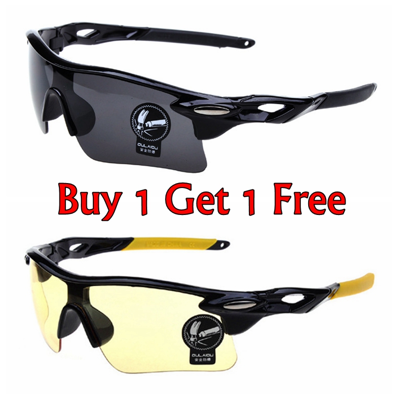 2PCS Polarized Night Driving Glasses For Men Anti Glare Safety HD Night Vision Square  Eyewears