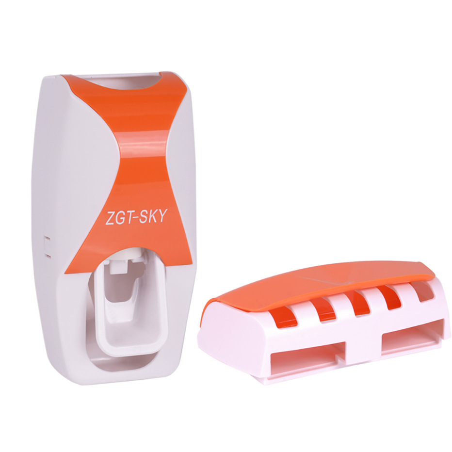 Automatic Toothpaste Dispenser and Tooth Brush Holder Set