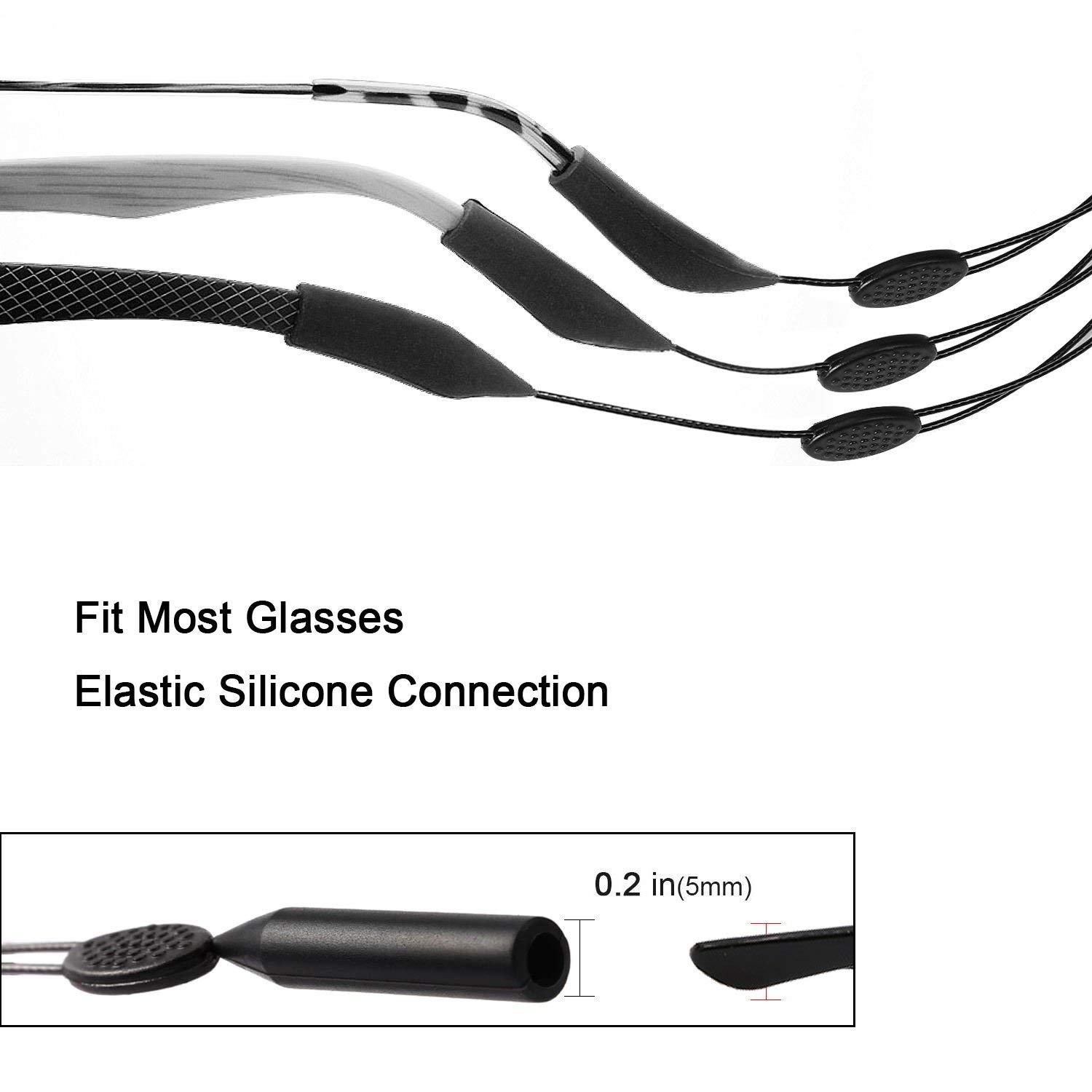 【3 PCS】Adjustable Glasses Strap, Universal Fit Sports Eyewear  Straps, Sunglass Eyeglass Chain