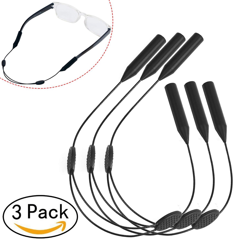 【3 PCS】Adjustable Glasses Strap, Universal Fit Sports Eyewear  Straps, Sunglass Eyeglass Chain