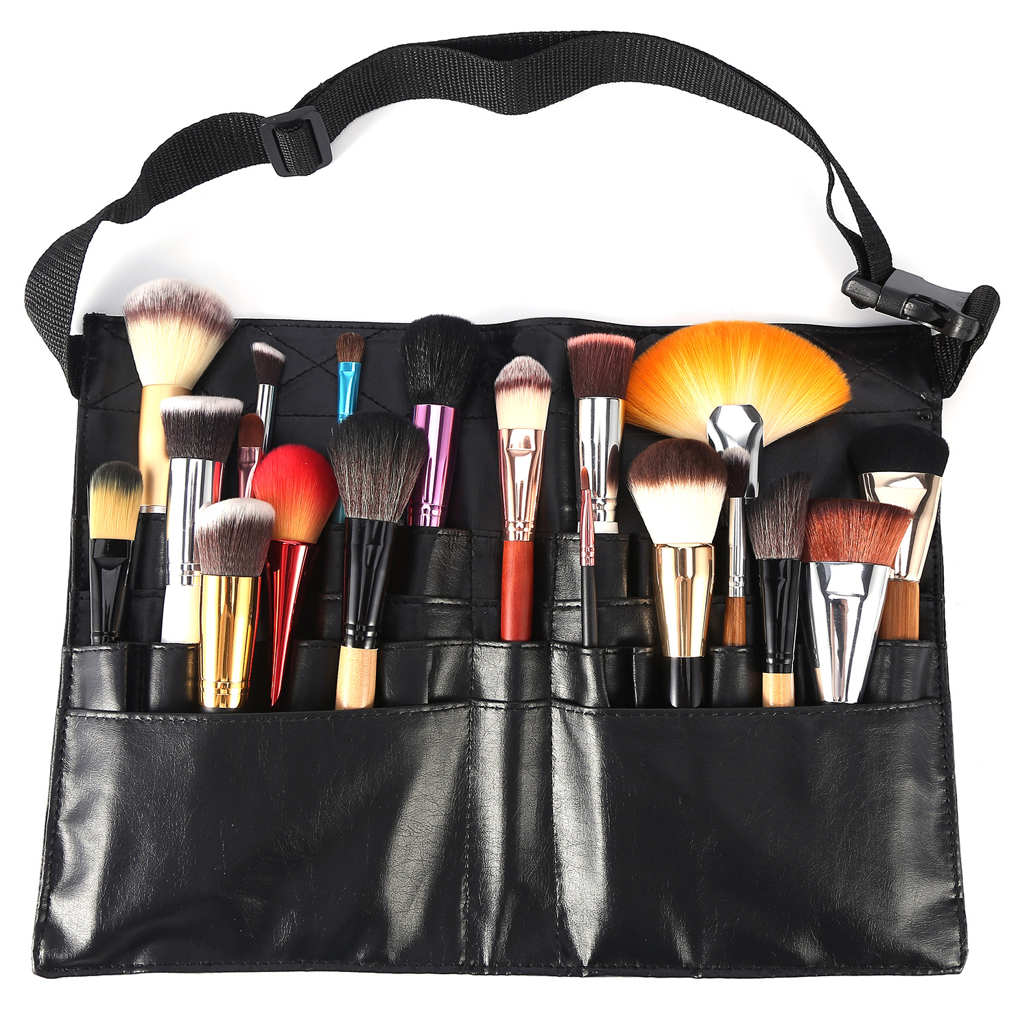PVC Apron Bag Protable Cosmetic Artist Makeup Brush Belt Strap Professional Make up Bag Holder