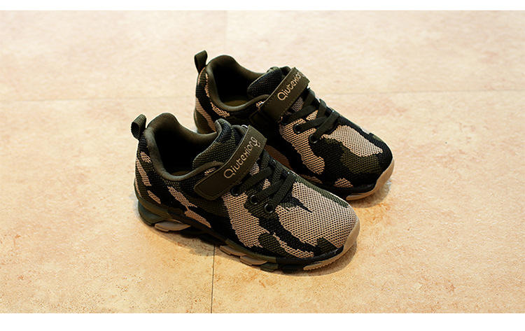 Kids Shoe Camouflage Breathable Children Sneakers Kniting Mesh Fashion Boys Girls Running Shoes