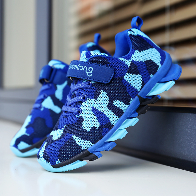Kids Shoe Camouflage Breathable Children Sneakers Kniting Mesh Fashion Boys Girls Running Shoes