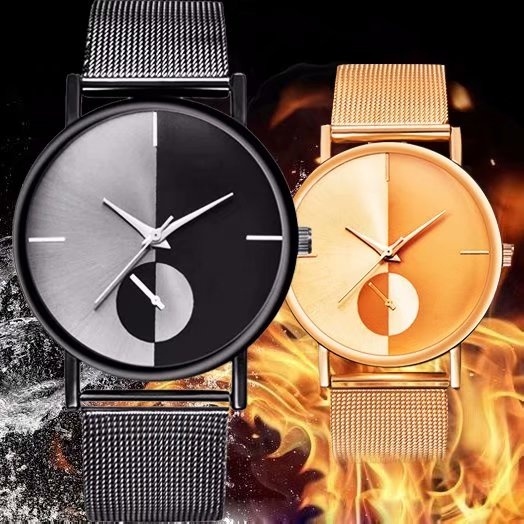 Luxury Women Men Stainless Steel Watch Casual Quartz Bracelet Wrist Watches Couple watch Four Colors
