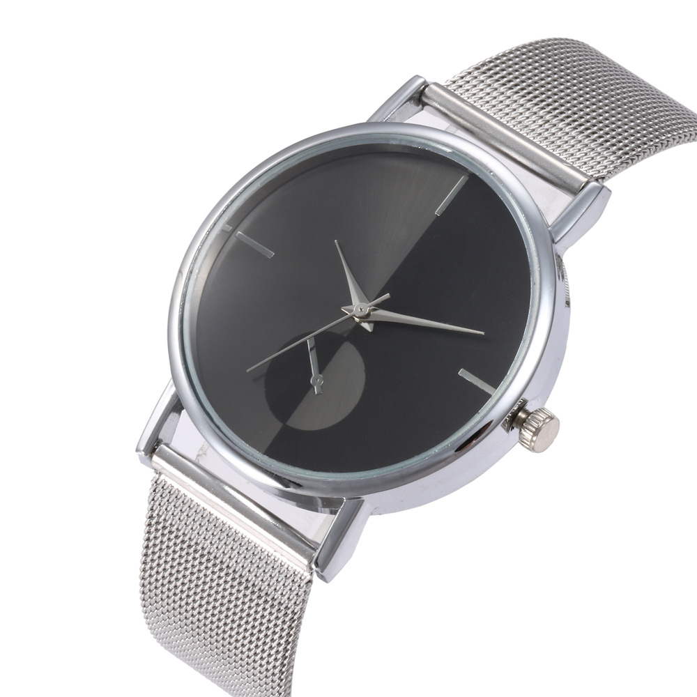 Luxury Women Men Stainless Steel Watch Casual Quartz Bracelet Wrist Watches Couple watch Four Colors