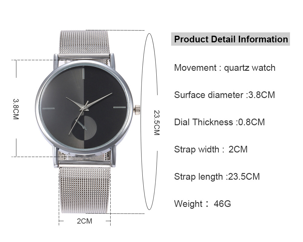 Luxury Women Men Stainless Steel Watch Casual Quartz Bracelet Wrist Watches Couple watch Four Colors