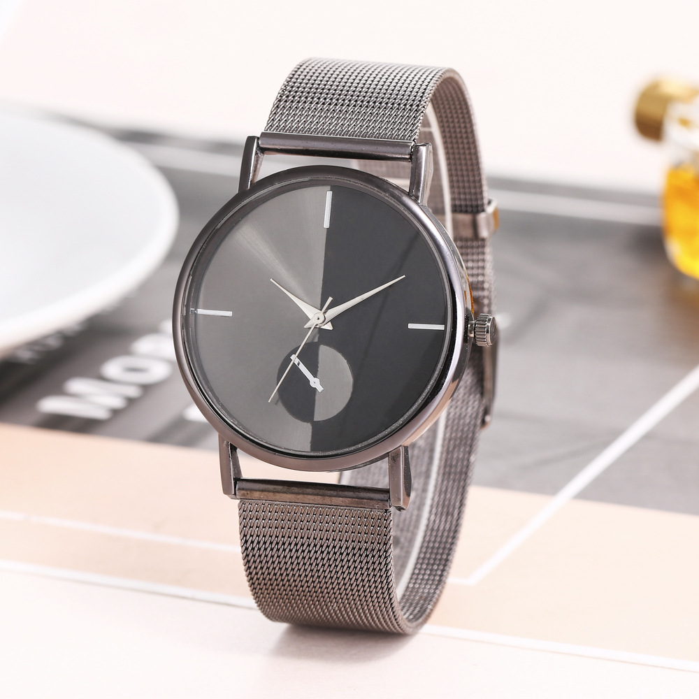 Luxury Women Men Stainless Steel Watch Casual Quartz Bracelet Wrist Watches Couple watch Four Colors