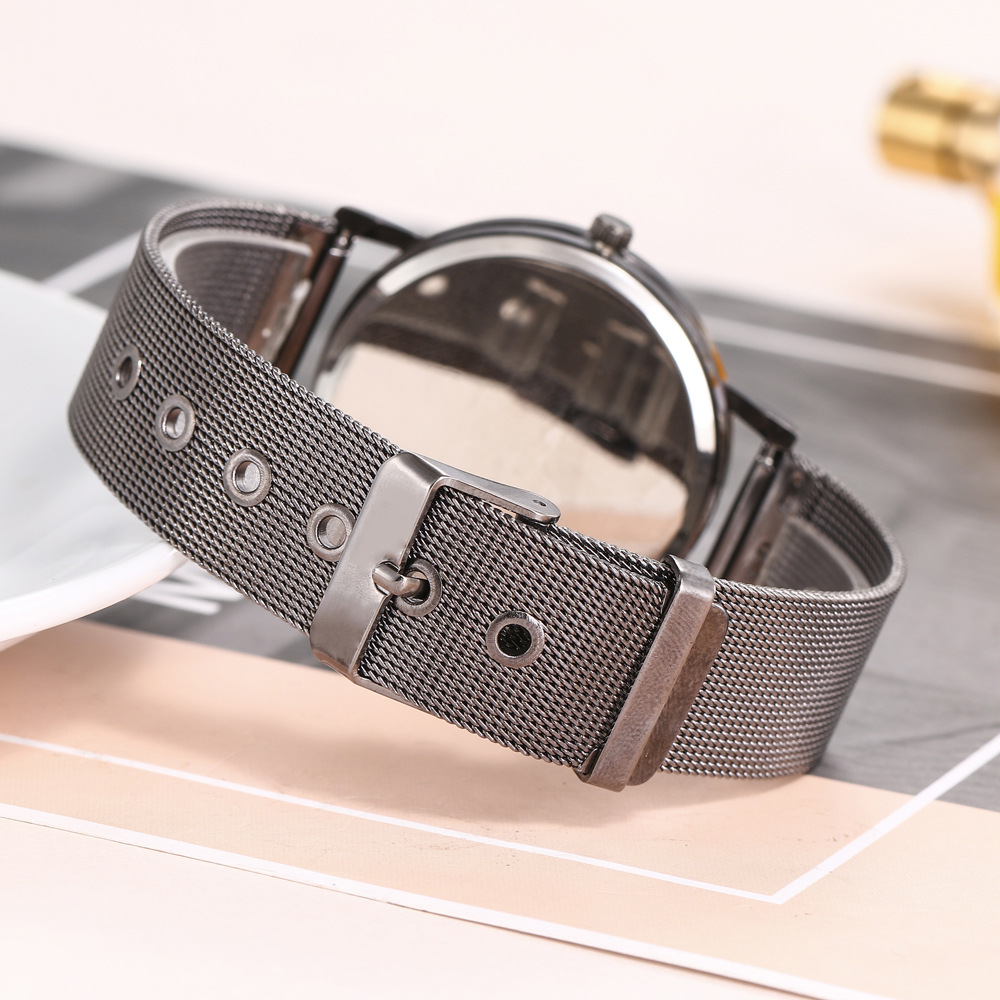 Luxury Women Men Stainless Steel Watch Casual Quartz Bracelet Wrist Watches Couple watch Four Colors