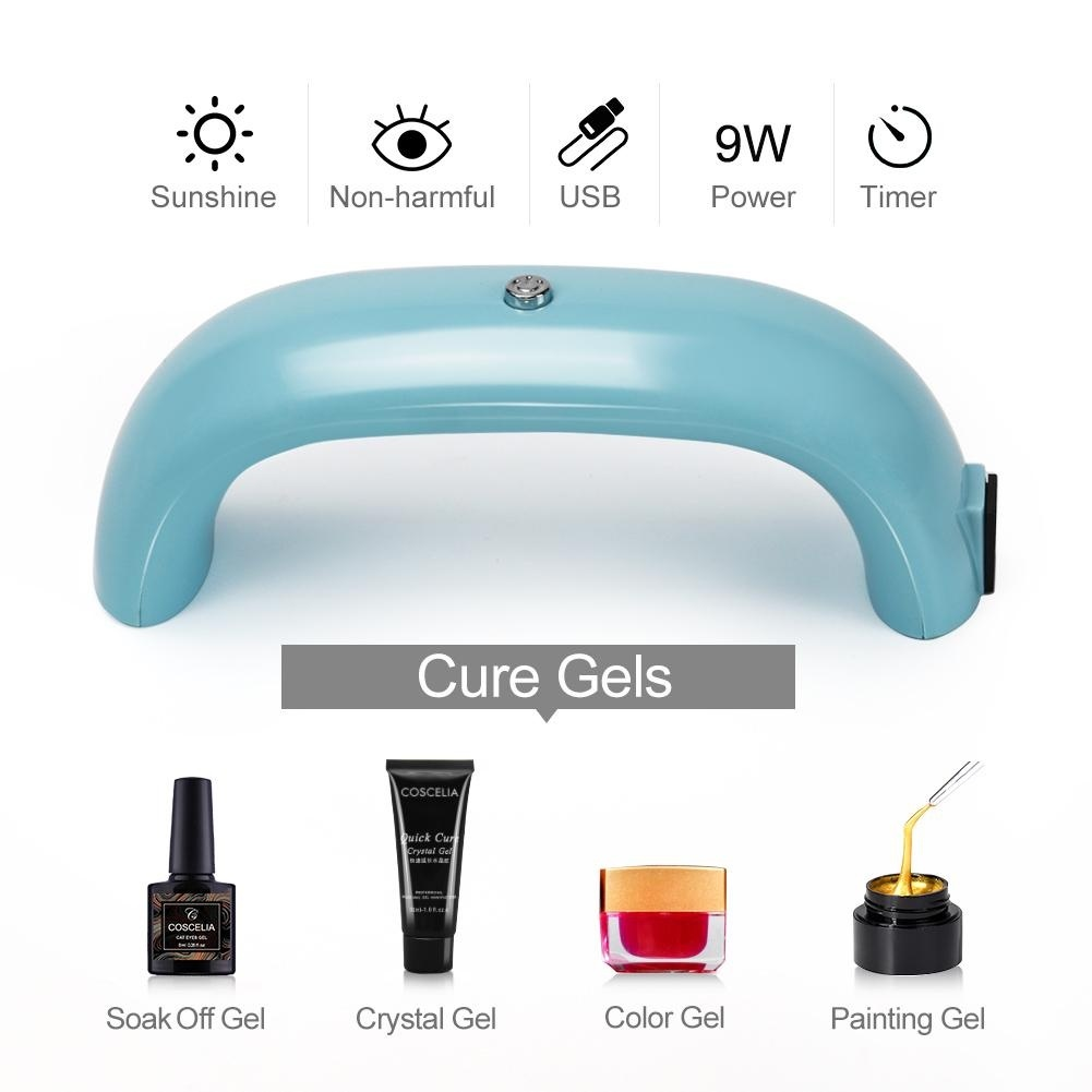 9W Mini USB LED UV Lamp Nail Dryer For Curing Dryer Polish Led Rainbow For Nail Art Manicure Tools