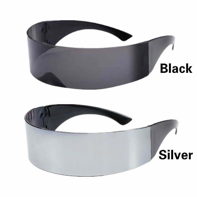 Futuristic Sunglasses Men Women Funny Sunglass Wrap Around Monob Costume Party Mask Novelty Glasses