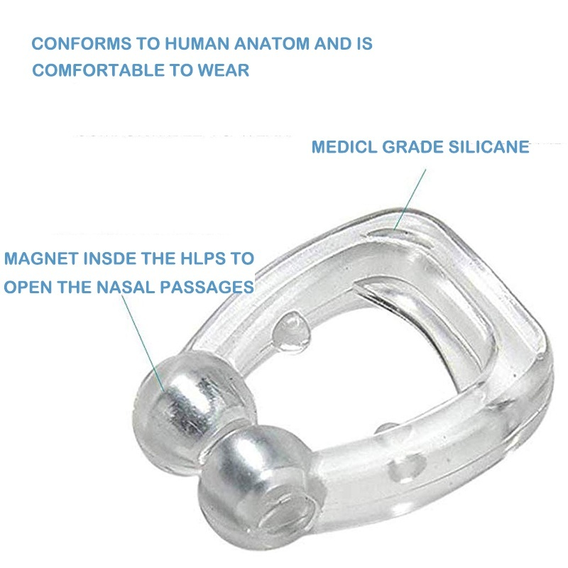 1/3pcs Anti Snoring Acusnore Snore Free Magnetic Nose Clip &amp; Case Apnea Sleep Aid Guard