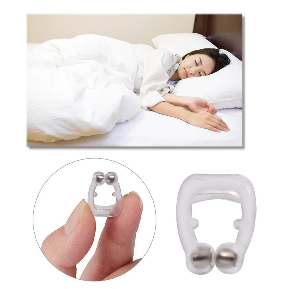 1/3pcs Anti Snoring Acusnore Snore Free Magnetic Nose Clip &amp; Case Apnea Sleep Aid Guard