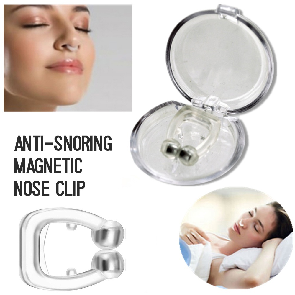 1/3pcs Anti Snoring Acusnore Snore Free Magnetic Nose Clip &amp; Case Apnea Sleep Aid Guard
