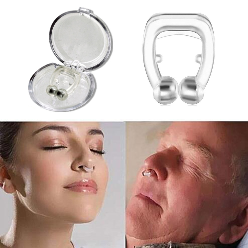 1/3pcs Anti Snoring Acusnore Snore Free Magnetic Nose Clip &amp; Case Apnea Sleep Aid Guard