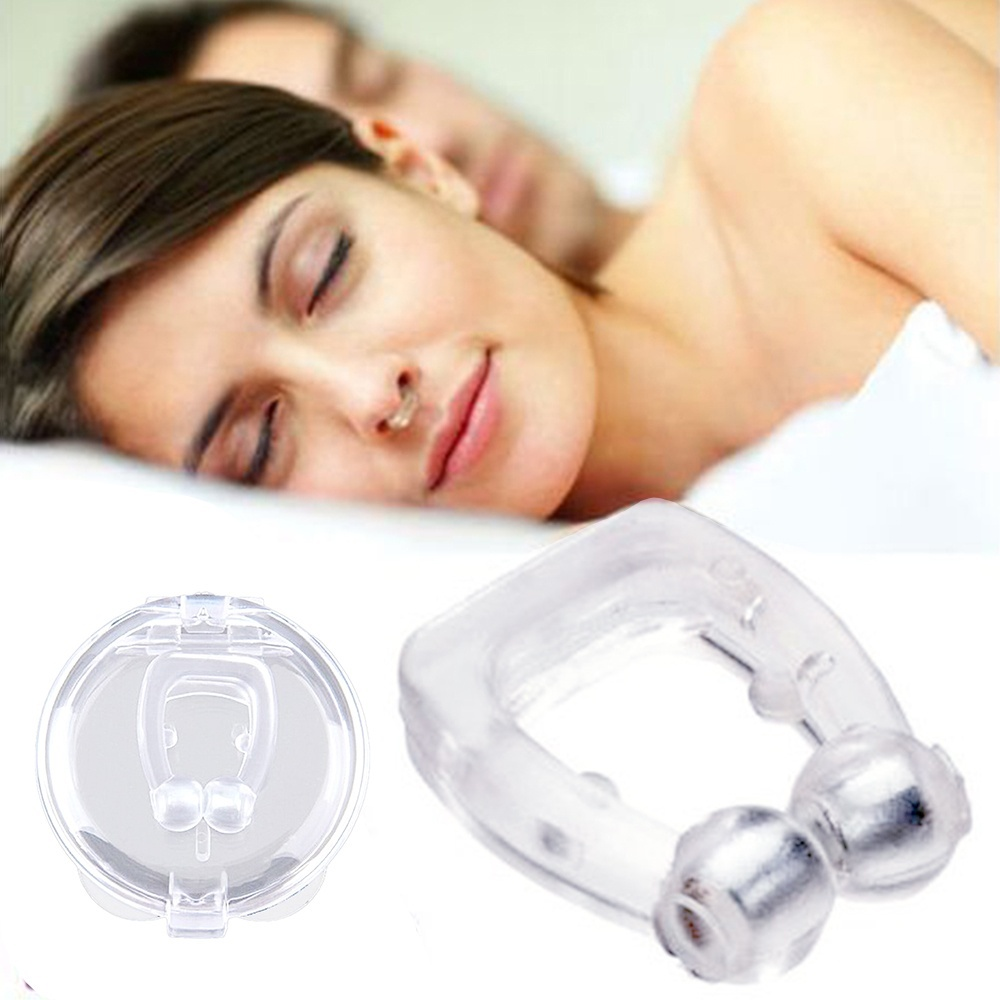 1/3pcs Anti Snoring Acusnore Snore Free Magnetic Nose Clip &amp; Case Apnea Sleep Aid Guard
