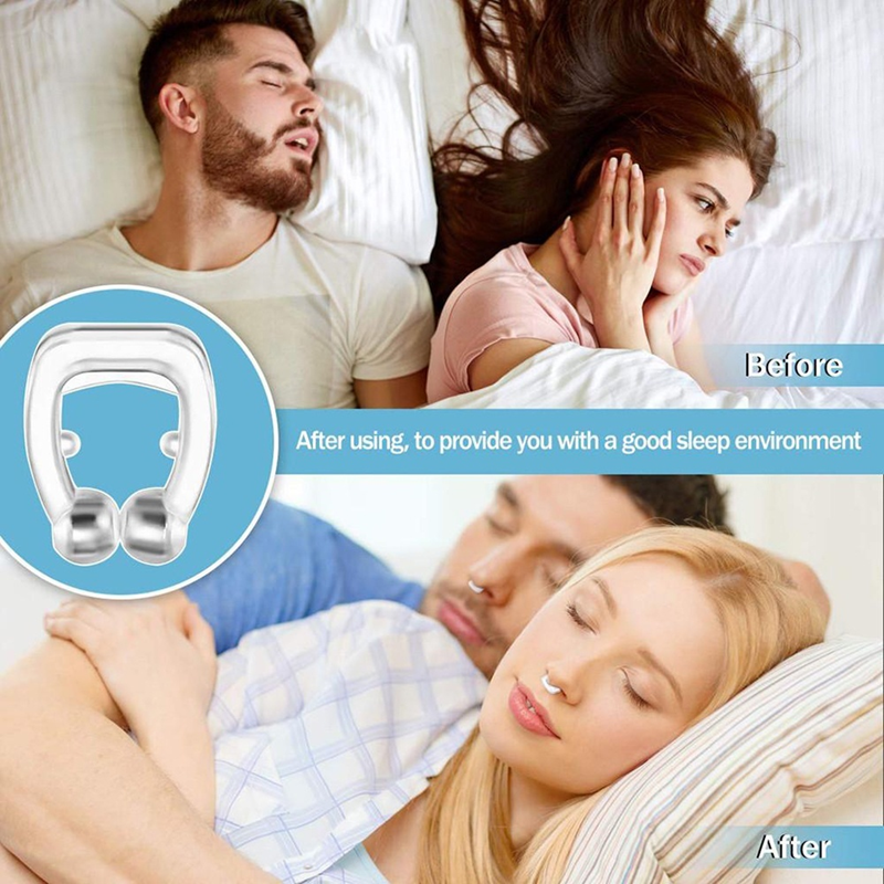 1/3pcs Anti Snoring Acusnore Snore Free Magnetic Nose Clip &amp; Case Apnea Sleep Aid Guard
