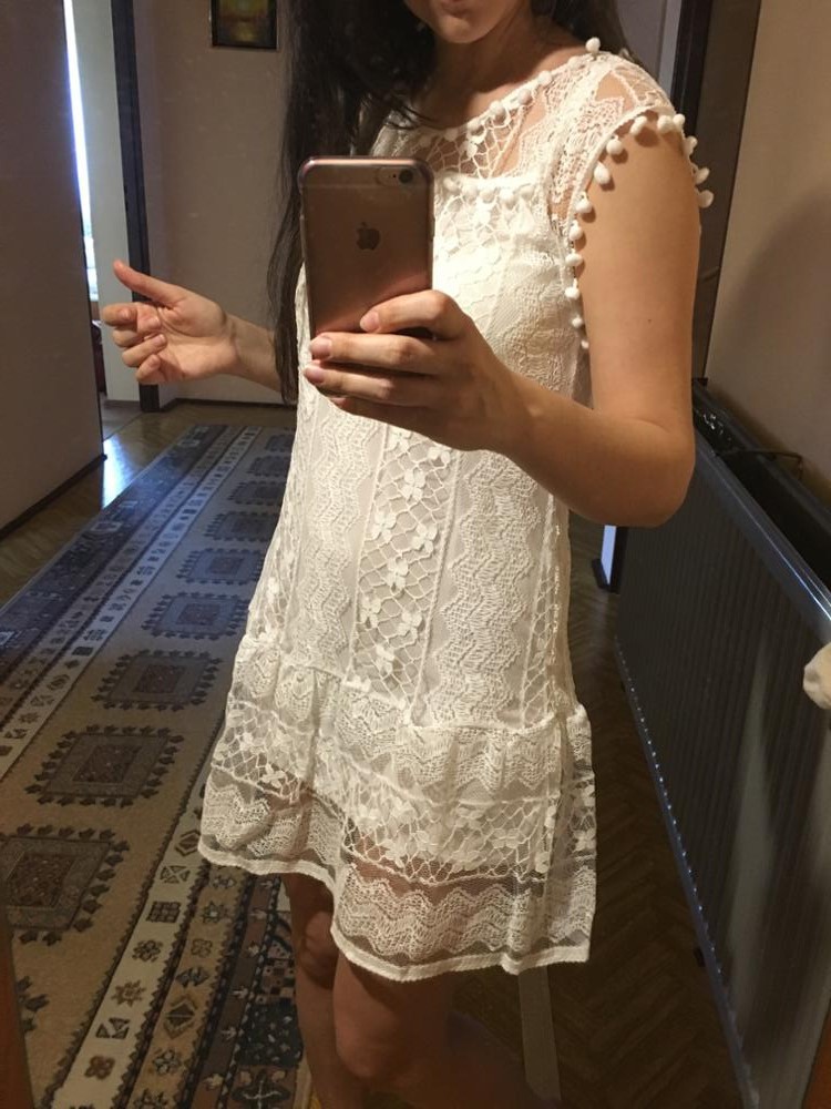 Summer Dress Sexy Women Casual Sleeveless Beach Short Dress Tassel Solid White Mini Lace Dress